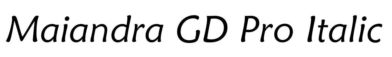Maiandra GD Pro Italic
